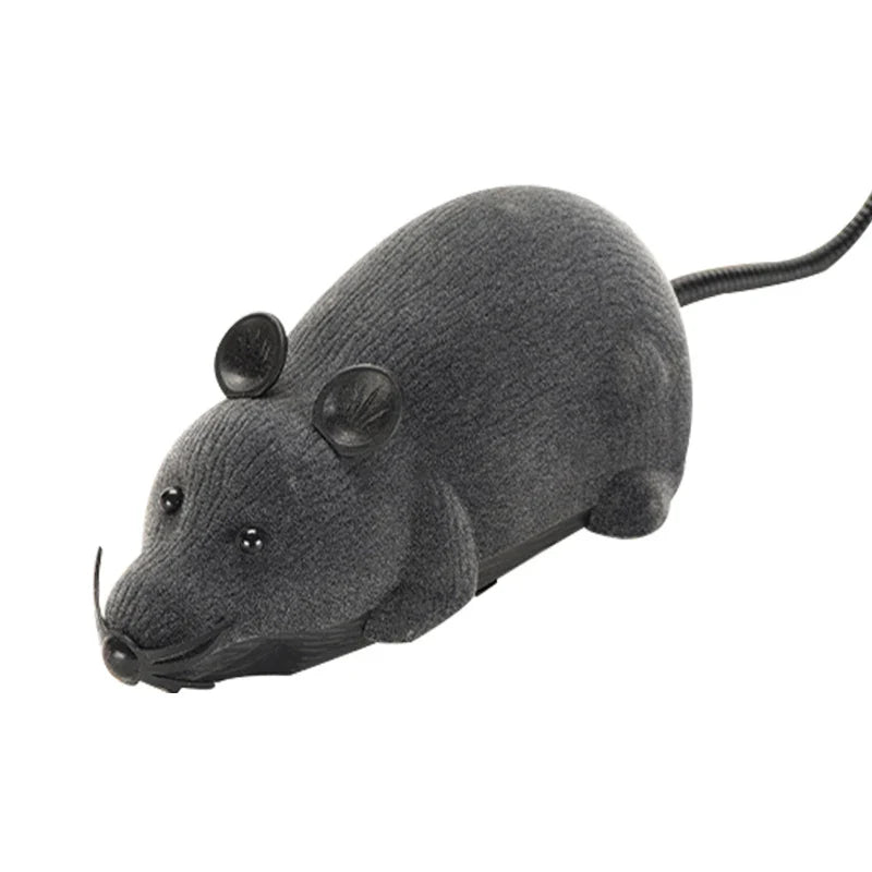 HKM-473939 Remote-Controlled Electric Mouse Toy for Cats and Kittens - Fun Educational Flocking Design