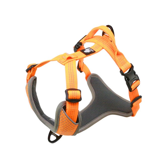 HKM-4740157 Reflective Pet Safety Vest with Adjustable Straps - Light Gray, Black, Orange, Fluorescent Green, XS-XL