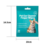 HKM-4740541 Pet Ear and Teeth Cleaning Wipes - 20 Count Pack of Non-Woven Fabric Wipes