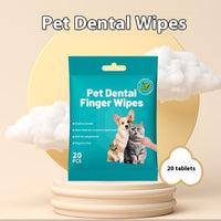 HKM-4740541 Pet Ear and Teeth Cleaning Wipes - 20 Count Pack of Non-Woven Fabric Wipes