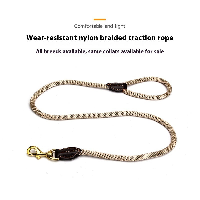 HKM-4740669 Dog Leash with Hand-Holding Rope for Small to Medium Dogs, Nylon Material, 130CM Long