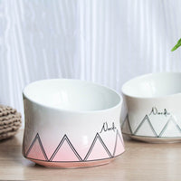 HKM-4741053 Nordic Hand-Sprayed Gradient Food and Water Bowl for Cats and Dogs, 200G Capacity