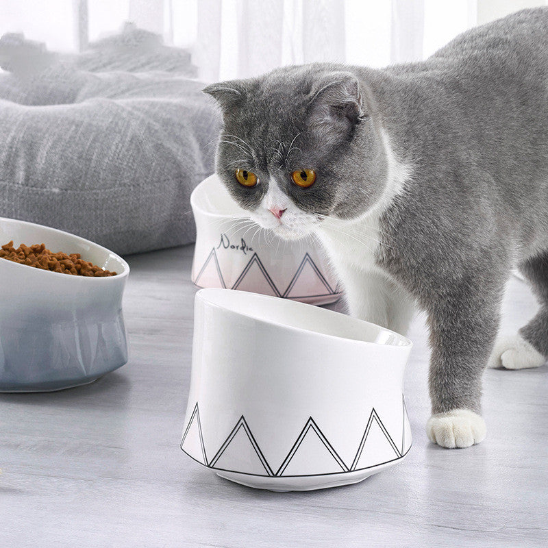 HKM-4741053 Nordic Hand-Sprayed Gradient Food and Water Bowl for Cats and Dogs, 200G Capacity