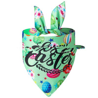 HKM-4741437 Easter Bunny Triangular Bandage Pet Towel for Dogs, Polyester Material, Size L 70*48*48cm