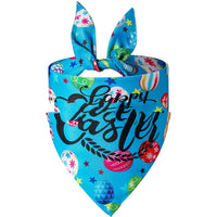 HKM-4741437 Easter Bunny Triangular Bandage Pet Towel for Dogs, Polyester Material, Size L 70*48*48cm