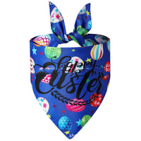 HKM-4741437 Easter Bunny Triangular Bandage Pet Towel for Dogs, Polyester Material, Size L 70*48*48cm
