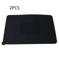 HKM-4742717 Modern Solid Color Silicone Pet Food Mat in Black and Gray, 47x29.5cm