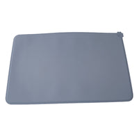 HKM-4742717 Modern Solid Color Silicone Pet Food Mat in Black and Gray, 47x29.5cm