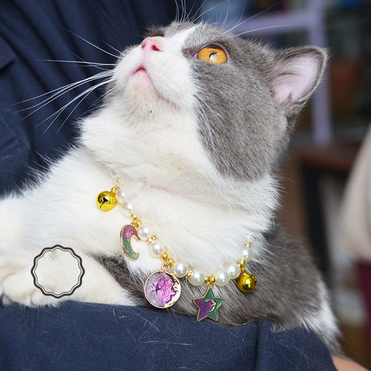 HKM-4742845 Metal Neck Ornaments for Pets - Puppy Collars with Bells, Multiple Sizes Available