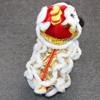 HKM-4745405 Lion Dance Inspired Funny Autumn and Winter Pet Clothing for Dogs - Casual Design in White, Red, Yellow