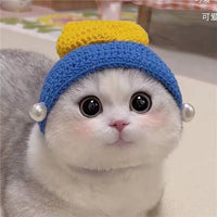 HKM-4745661 Wool Knitted Pet Hood for Dogs and Cats - Seasonal Fun Hats in Various Designs