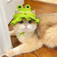 HKM-4745661 Wool Knitted Pet Hood for Dogs and Cats - Seasonal Fun Hats in Various Designs