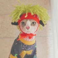 HKM-4745661 Wool Knitted Pet Hood for Dogs and Cats - Seasonal Fun Hats in Various Designs