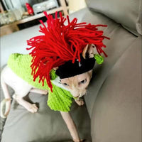HKM-4745661 Wool Knitted Pet Hood for Dogs and Cats - Seasonal Fun Hats in Various Designs