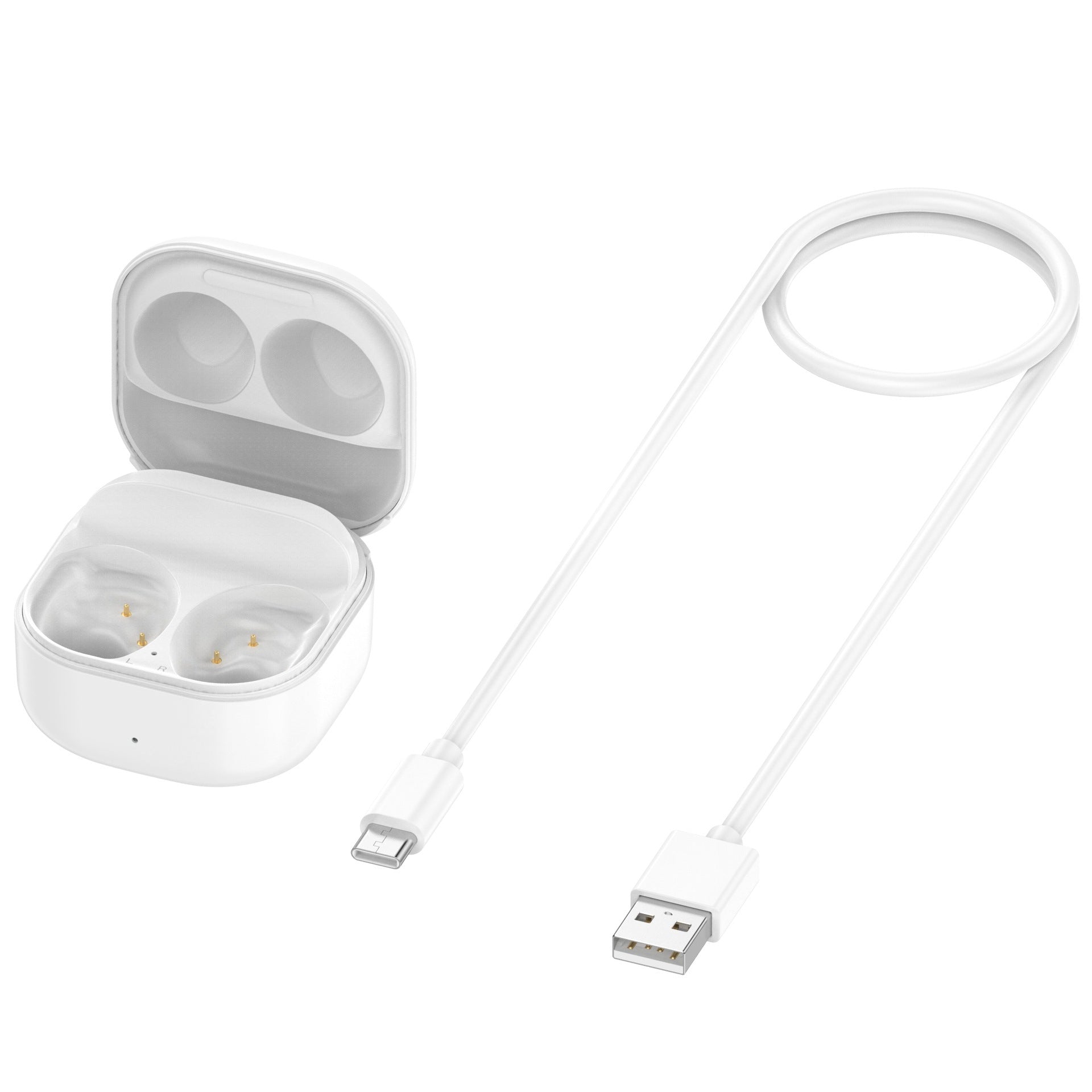 HKM-474579 Samsung Headset Storage and Charging Case - Black and White Plastic Design