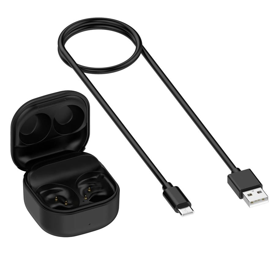 HKM-474579 Samsung Headset Storage and Charging Case - Black and White Plastic Design