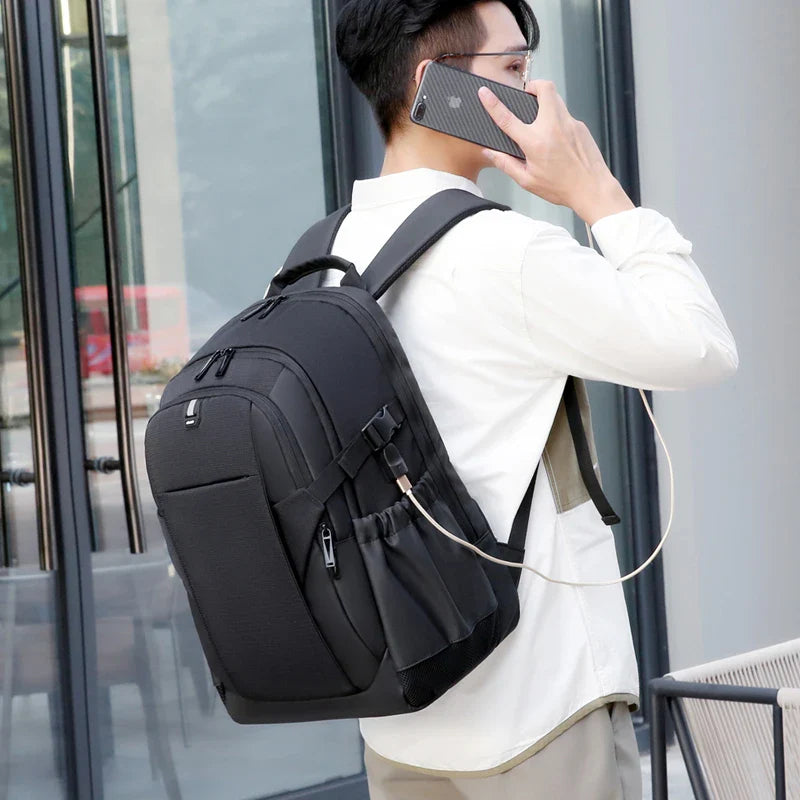 HKM-474579 Stylish Foldable Anti-Theft Laptop Backpack with Side Pockets for Travel