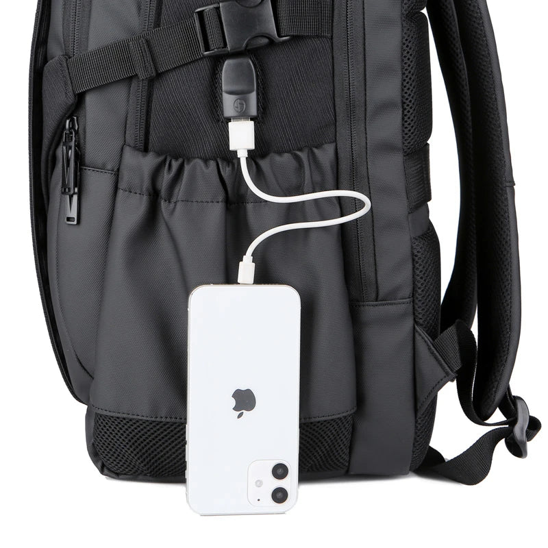HKM-474579 Stylish Foldable Anti-Theft Laptop Backpack with Side Pockets for Travel