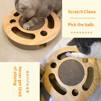 HKM-4746813 2-in-1 Cat Scratch Pad Toy - Round and Square Paper Plates for Engaging Play