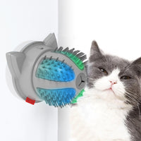 HKM-4747453 Electric Cat Brush Toy with LED Light and Dual Power Supply - Massager for Cats