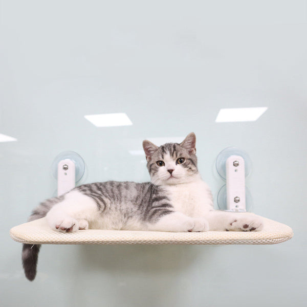 HKM-4748221 Four Seasons Universal Cat Litter Hammock with Suction Cups for Window Use, Foldable Design