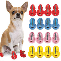 HKM-474835 Breathable Mesh Puppy Sandals with Non-Slip Rubber Sole for Small Dogs - Set of 4