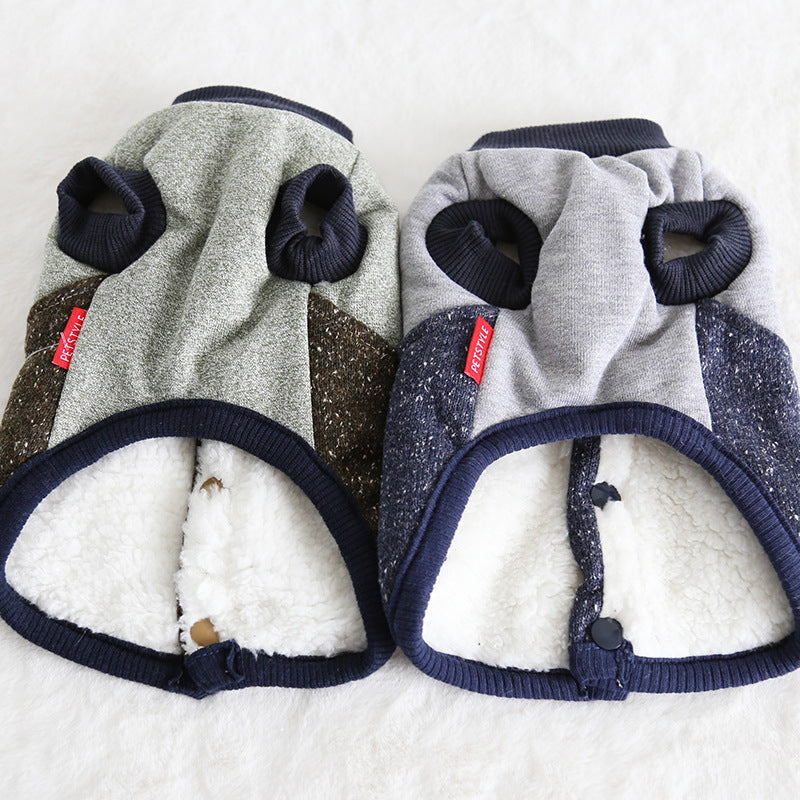 HKM-4748989 Stylish Baseball Coat for Dogs - Two-Legged Pet Apparel in Various Sizes