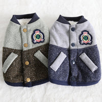 HKM-4748989 Stylish Baseball Coat for Dogs - Two-Legged Pet Apparel in Various Sizes