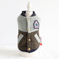 HKM-4748989 Stylish Baseball Coat for Dogs - Two-Legged Pet Apparel in Various Sizes