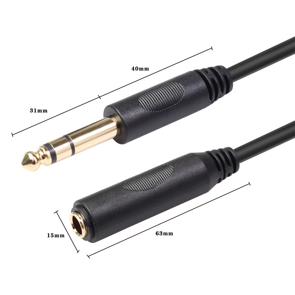 HKM-474899 6.5mm Male to Female Gold-Plated Audio Extension Cable – Multiple Lengths Available