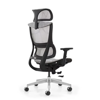 HKM-474963 Modern Ergonomic Office Chair with Adjustable Headrest and PU Armrests - Comfortable Swivel Mesh Design