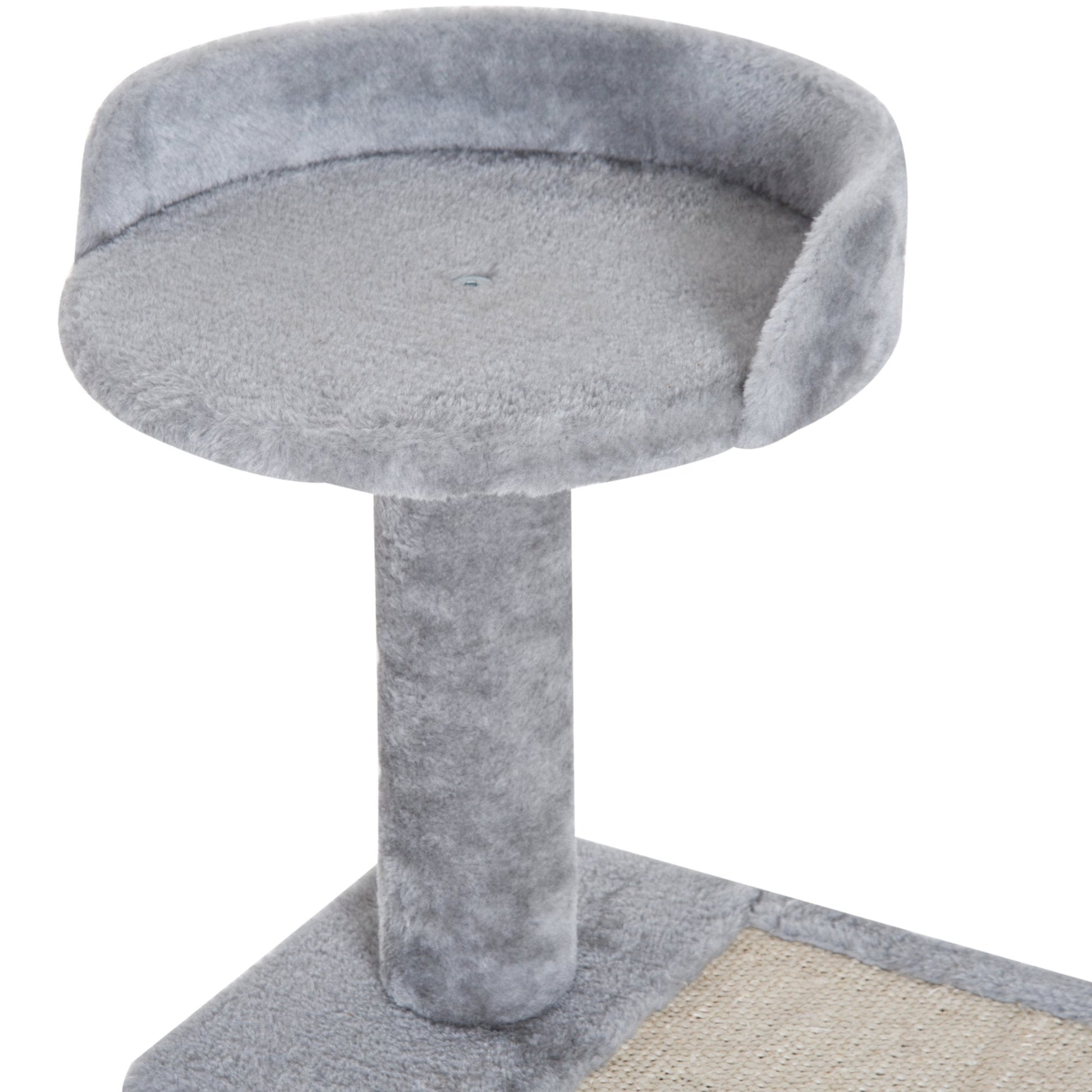 HKM-4749885 5-Level Cat Tree Tower with Scratching Post, Climbing Perches and Resting Space - Gray