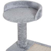 HKM-4749885 5-Level Cat Tree Tower with Scratching Post, Climbing Perches and Resting Space - Gray