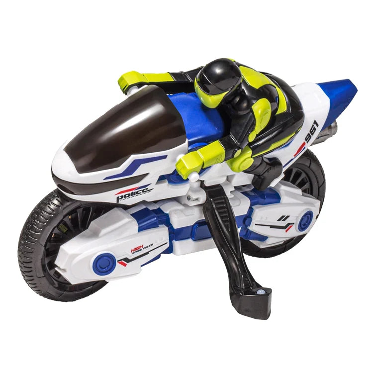 HKM-475027 Stunt Motorcycle RC Car for Kids - 2.4G Mini Radio Control Model with 360° Spin, Indoor/Outdoor Use