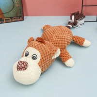 HKM-4751421 Small Dog Molar Toy - Plush and Cotton Rope, Available in Rhino, Elephant, and Monkey Designs