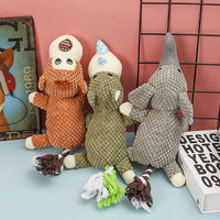 HKM-4751421 Small Dog Molar Toy - Plush and Cotton Rope, Available in Rhino, Elephant, and Monkey Designs