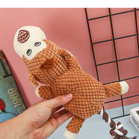 HKM-4751421 Small Dog Molar Toy - Plush and Cotton Rope, Available in Rhino, Elephant, and Monkey Designs