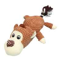 HKM-4751421 Small Dog Molar Toy - Plush and Cotton Rope, Available in Rhino, Elephant, and Monkey Designs