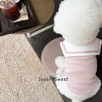 HKM-4752189 Sailor Collar Casual Vest for Pets - Long Sleeve in Dark Blue, Light Blue, Pink