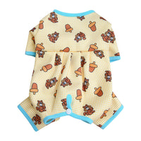 HKM-4752957 Casual Polyester Pet Clothing with Minimalist Print in Blue, Green, and Light Yellow