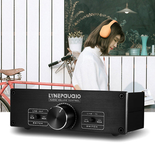 HKM-475347 Dual Channel Volume Controller with RCA and Balanced XLR Connections