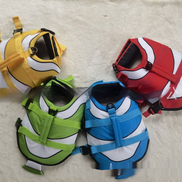 HKM-4753981 Striped Pet Life Jacket in Various Colors and Sizes for Safe Water Adventures