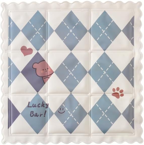 HKM-475539 Cooling Gel Pet Mat for Dogs and Cats, Breathable and Portable Sleeping Pad, 35x35cm