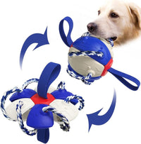 HKM-475539 Interactive Dog Football Soccer Ball - Multifunctional Training and Teething Toy, Durable Outdoor Play for Pets