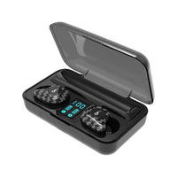 HKM-475539 Waterproof Bluetooth Headset with Battery Display and Voice Control - Stereo Sound, 10m Range, Dual and Single Ear Options