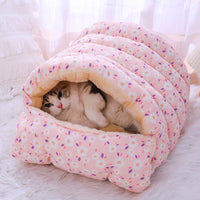 HKM-4756413 Cozy Removable Cat Nest Bed in Assorted Floral Designs for Cats Up to 15kg