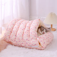 HKM-4756413 Cozy Removable Cat Nest Bed in Assorted Floral Designs for Cats Up to 15kg