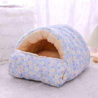 HKM-4756413 Cozy Removable Cat Nest Bed in Assorted Floral Designs for Cats Up to 15kg