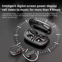 HKM-475667 Wireless Earbuds with LED Display and Ear Hook Design