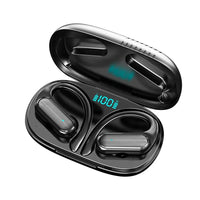 HKM-475667 Wireless Earbuds with LED Display and Ear Hook Design